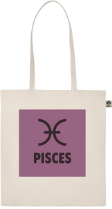 Zodiac Pisces Design - Essential ecru organic cotton tote bag