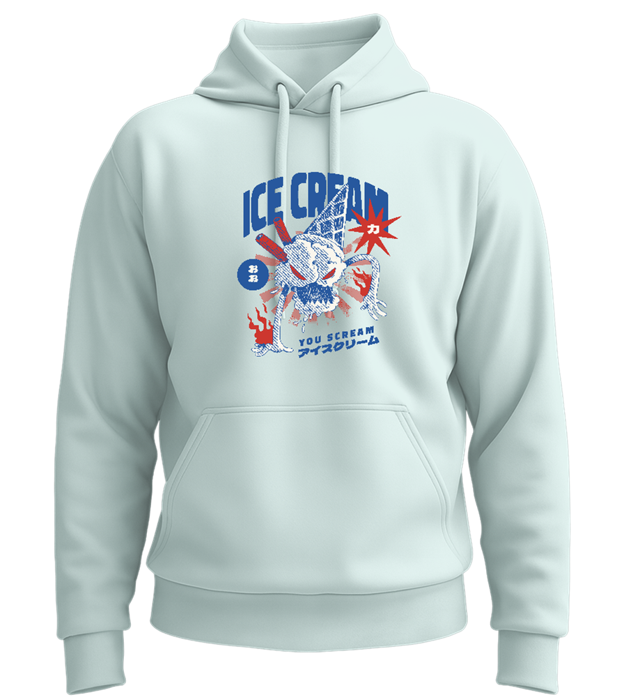 Ice Cream You Scream Design - Premium Essential Unisex Hoodie_ARCTIC BLUE_front