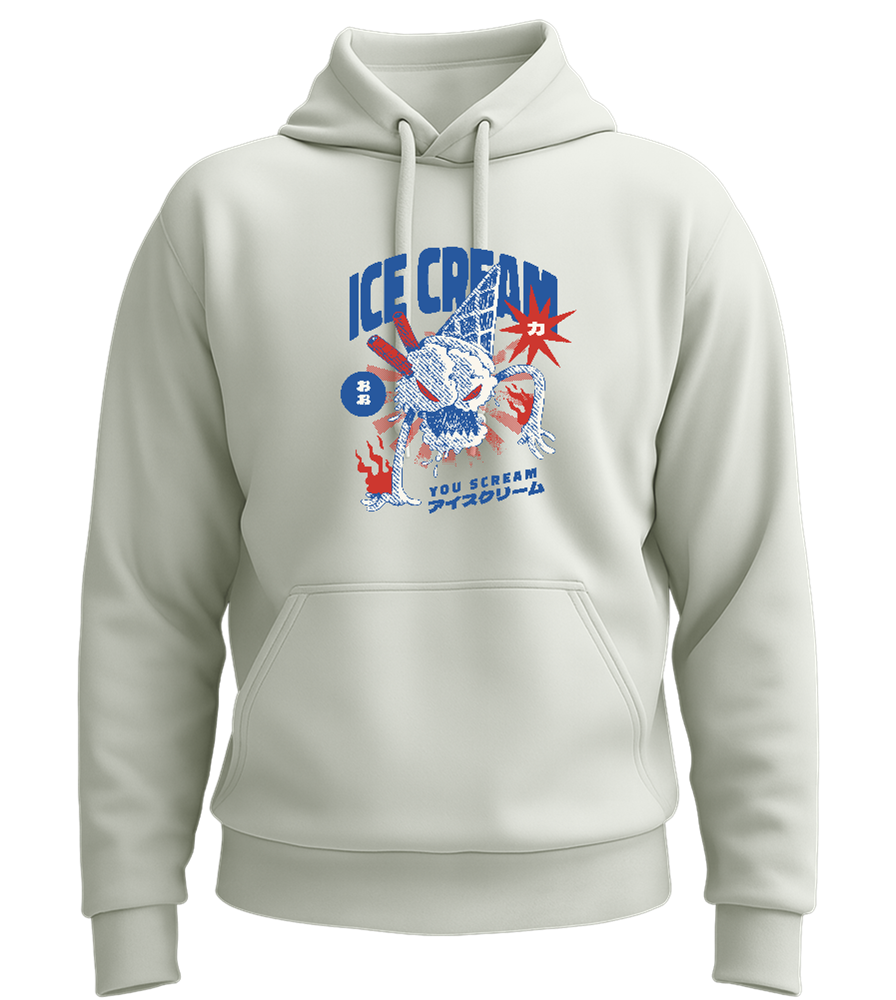Ice Cream You Scream Design - Premium Essential Unisex Hoodie_CREAMY GREEN_front