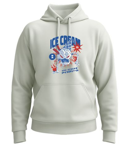 Ice Cream You Scream Design - Premium Essential Unisex Hoodie_CREAMY GREEN_front