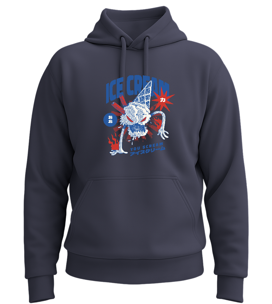 Ice Cream You Scream Design - Premium Essential Unisex Hoodie_FRENCH NAVY_front