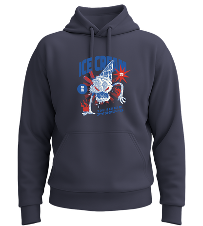 Ice Cream You Scream Design - Premium Essential Unisex Hoodie_FRENCH NAVY_front