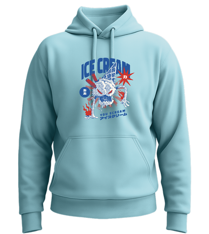 Ice Cream You Scream Design - Premium Essential Unisex Hoodie_POOL BLUE_front