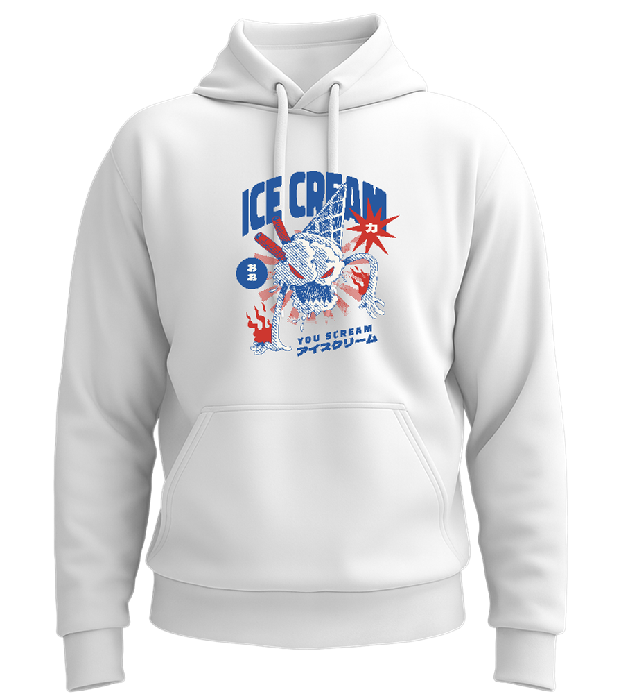 Ice Cream You Scream Design - Premium Essential Unisex Hoodie_WHITE_front