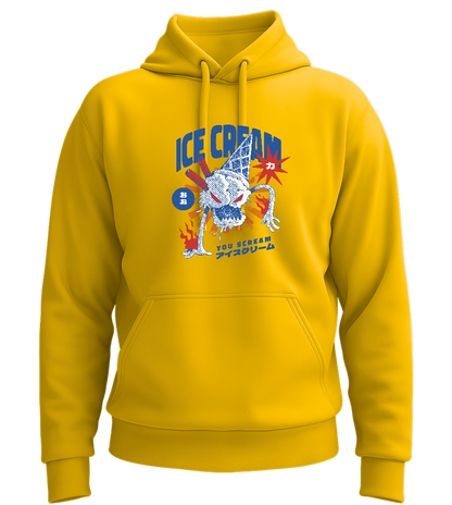 Ice Cream You Scream Design - Premium Essential Unisex Hoodie_YELLOW_front