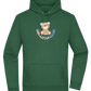 Cool Little Sister Teddy Bear Design - Premium Essential Unisex Hoodie_GREEN BOTTLE_front