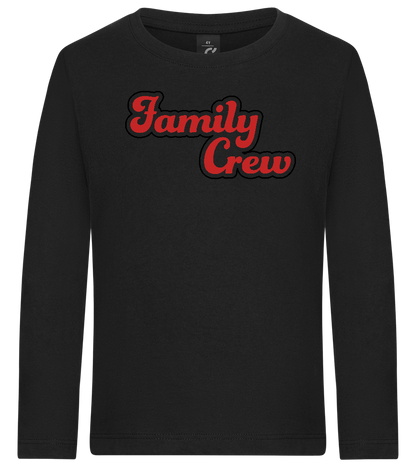 Family Crew Design - Premium kids long sleeve t-shirt_DEEP BLACK_front