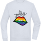 Be Yourself Rainbow Lips Design - Comfort Essential Unisex Sweater_CREAMY BLUE_front