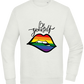 Be Yourself Rainbow Lips Design - Comfort Essential Unisex Sweater_CREAMY GREEN_front