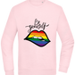 Be Yourself Rainbow Lips Design - Comfort Essential Unisex Sweater_LIGHT PEACH ROSE_front