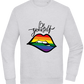 Be Yourself Rainbow Lips Design - Comfort Essential Unisex Sweater_ORION GREY II_front