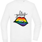 Be Yourself Rainbow Lips Design - Comfort Essential Unisex Sweater_WHITE_front