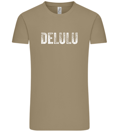 Delulu Design - Comfort Unisex T-Shirt_KHAKI_front