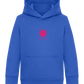 Distorted Pink Smiley Design - Comfort Kids Hoodie_ROYAL_front