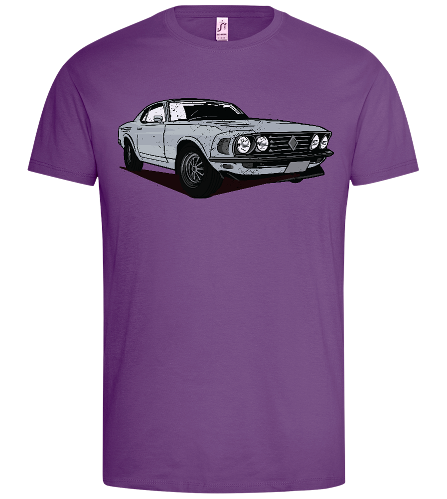 Classic Muscle Car Design - Premium men's t-shirt_LIGHT PURPLE_front