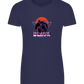 Retro Panther 3 Design - Basic women's fitted t-shirt_FRENCH NAVY_front