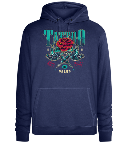 Stay Wild Design - Premium unisex hoodie_DENIM CHINA_front