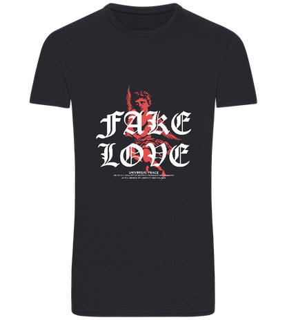 Fake Love Design - Basic Unisex T-Shirt_FRENCH NAVY_front