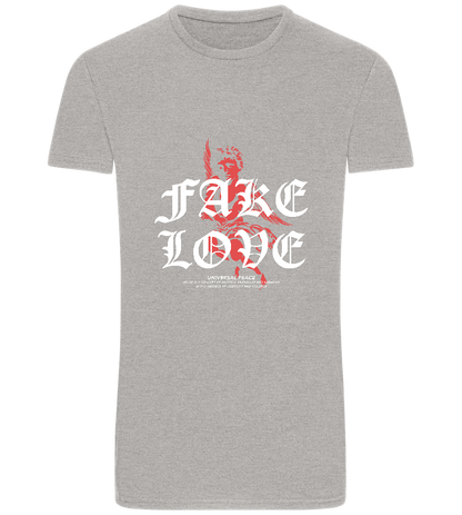 Fake Love Design - Basic Unisex T-Shirt_ORION GREY_front