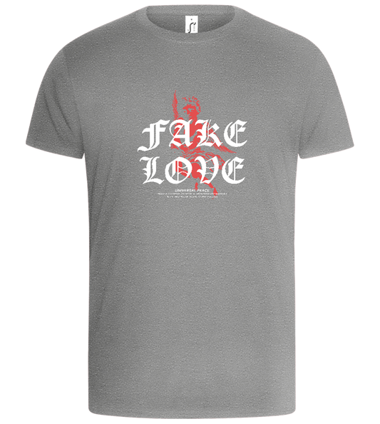 Fake Love Design - Basic Unisex T-Shirt_ORION GREY_front