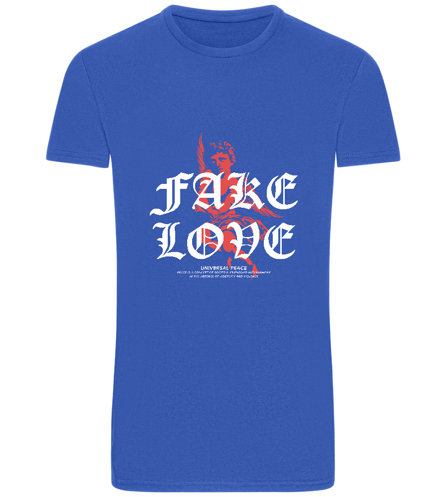 Fake Love Design - Basic Unisex T-Shirt_ROYAL_front