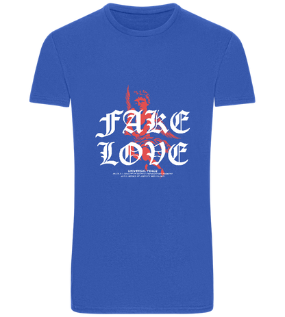 Fake Love Design - Basic Unisex T-Shirt_ROYAL_front