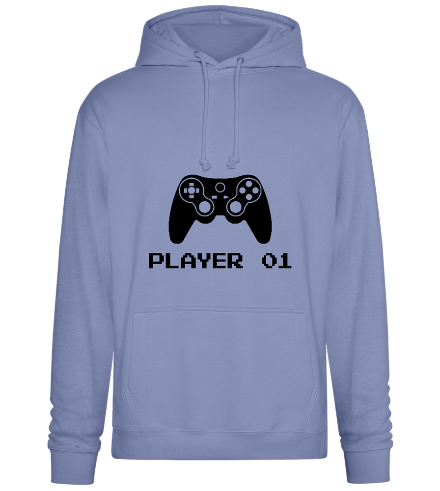 Player 001 Design - Premium Essential Unisex Hoodie_BLUE_front