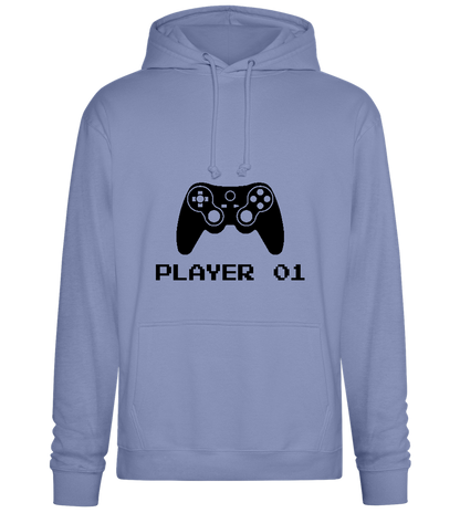 Player 001 Design - Premium Essential Unisex Hoodie_BLUE_front