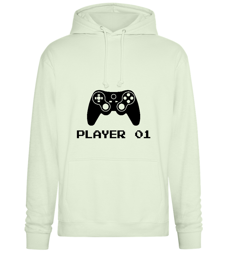 Player 001 Design - Premium Essential Unisex Hoodie_CREAMY GREEN_front