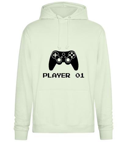 Player 001 Design - Premium Essential Unisex Hoodie_CREAMY GREEN_front