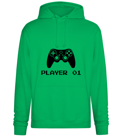 Player 001 Design - Premium Essential Unisex Hoodie_SPRING GREEN_front