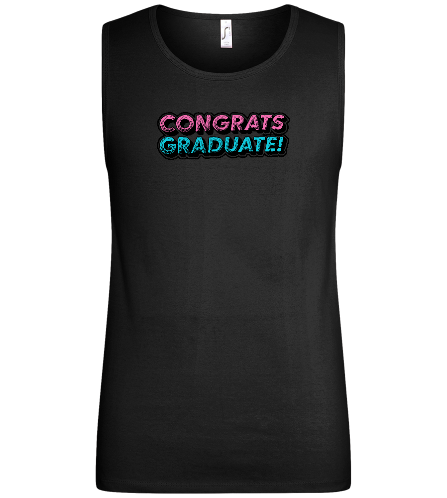 Congrats Graduate Design - Basic men's tank top_DEEP BLACK_front