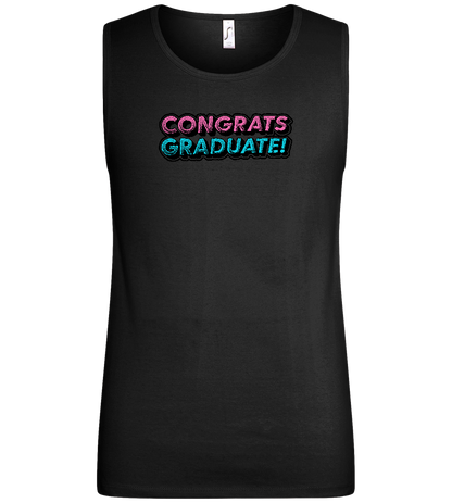 Congrats Graduate Design - Basic men's tank top_DEEP BLACK_front