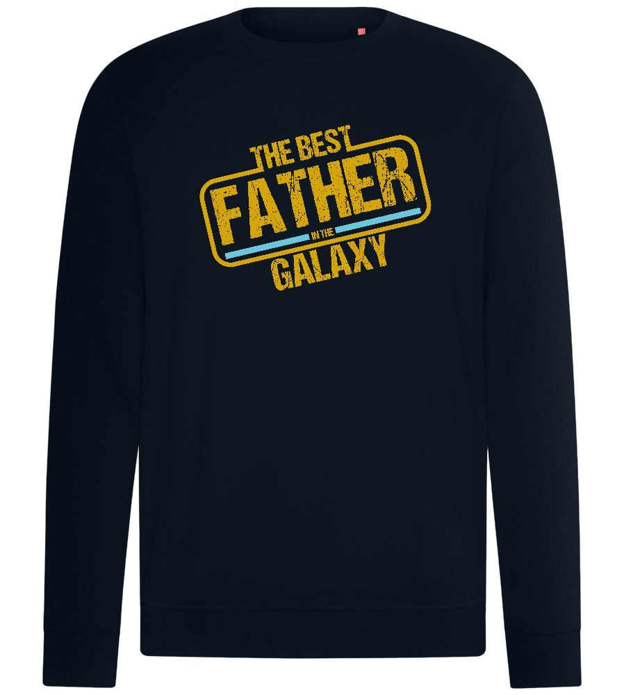 Best Father In Galaxy Design - Comfort unisex sweater_BLACK_front