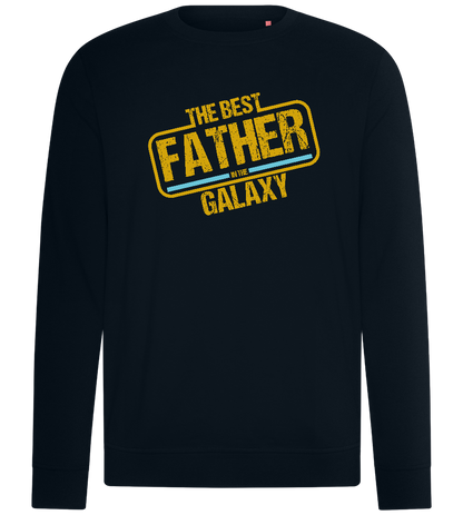 Best Father In Galaxy Design - Comfort unisex sweater_BLACK_front