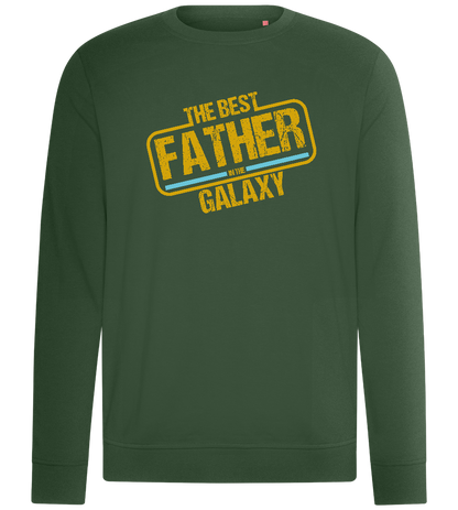 Best Father In Galaxy Design - Comfort unisex sweater_GREEN BOTTLE_front