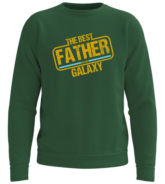 Best Father In Galaxy Design - Comfort unisex sweater_GREEN BOTTLE_front