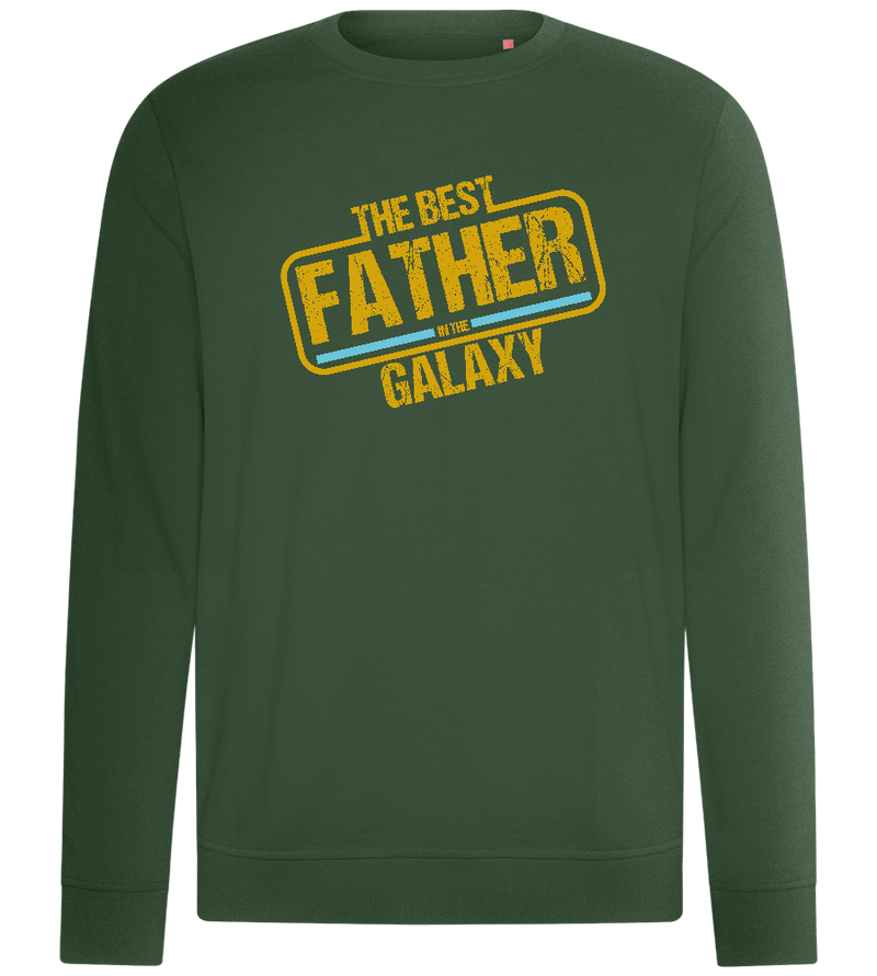 Best Father In Galaxy Design - Comfort unisex sweater_GREEN BOTTLE_front