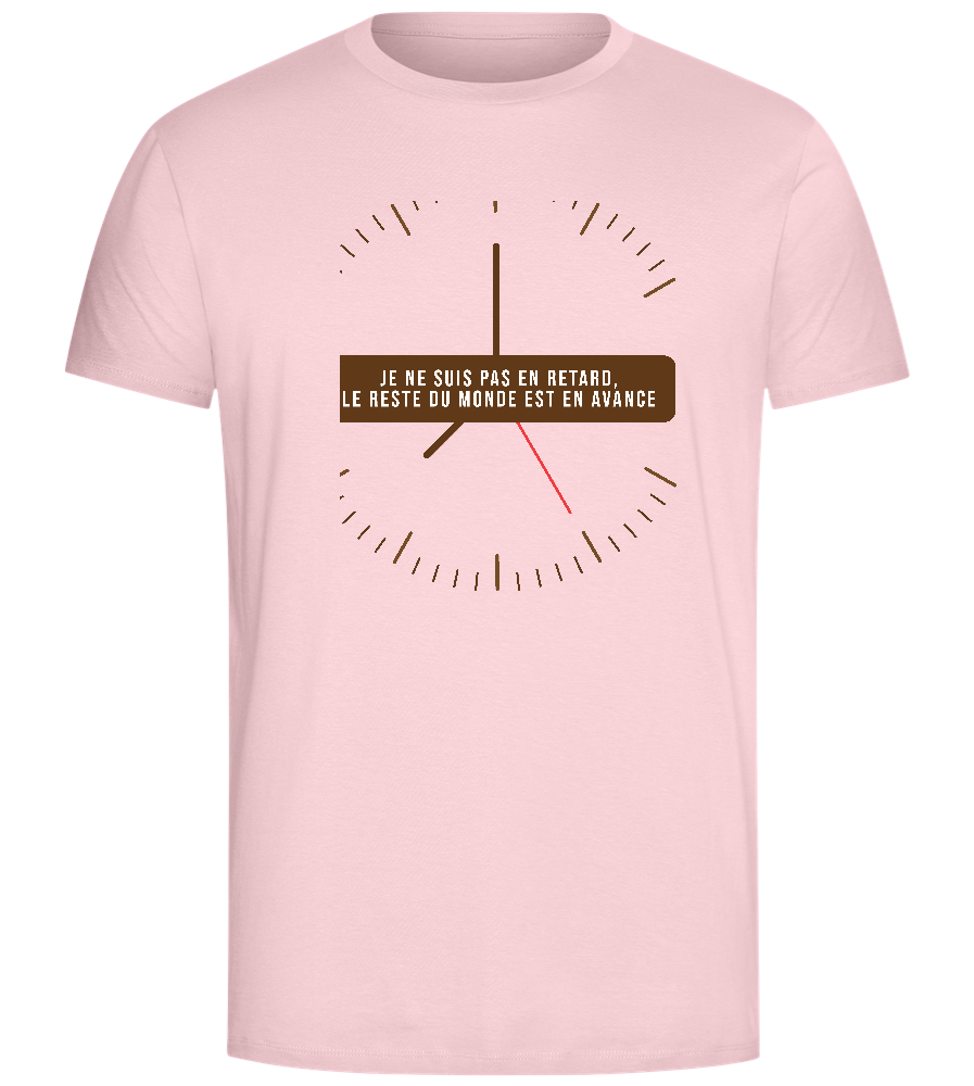 Never Late Design - Comfort Unisex T-Shirt_CANDY PINK_front