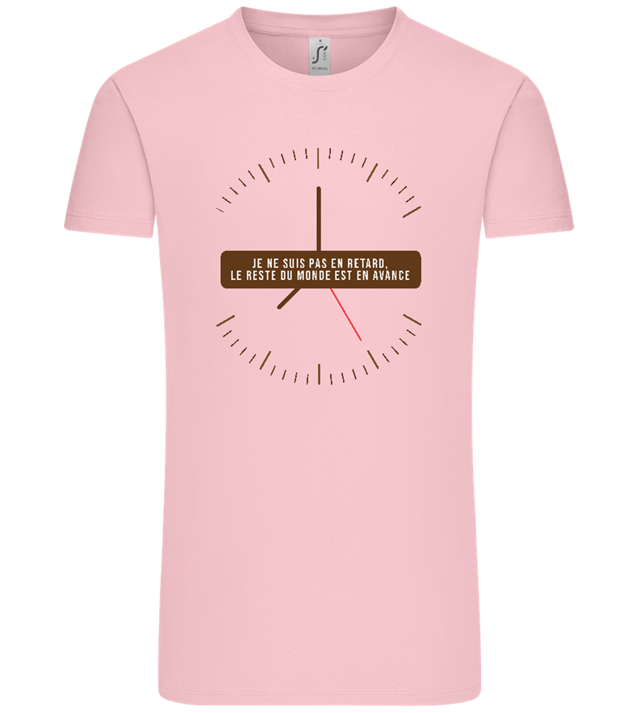 Never Late Design - Comfort Unisex T-Shirt_CANDY PINK_front