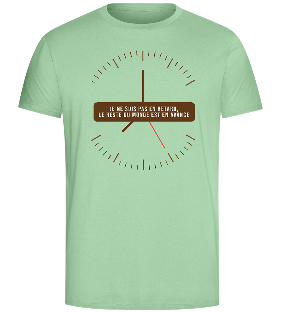 Never Late Design - Comfort Unisex T-Shirt_ICE GREEN_front