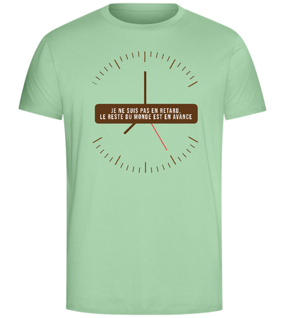 Never Late Design - Comfort Unisex T-Shirt_ICE GREEN_front