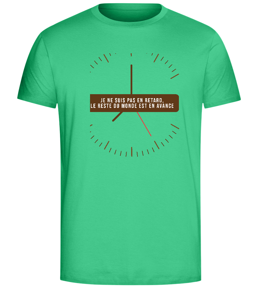 Never Late Design - Comfort Unisex T-Shirt_SPRING GREEN_front