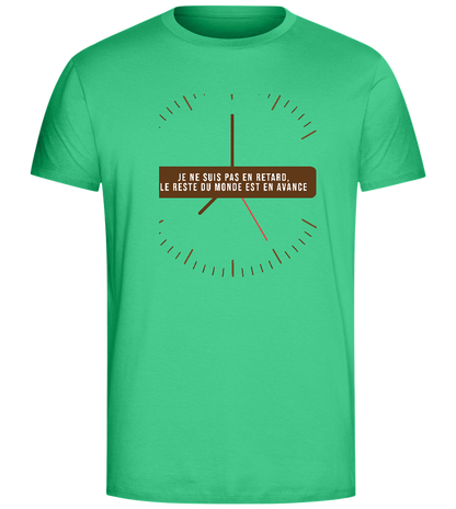 Never Late Design - Comfort Unisex T-Shirt_SPRING GREEN_front