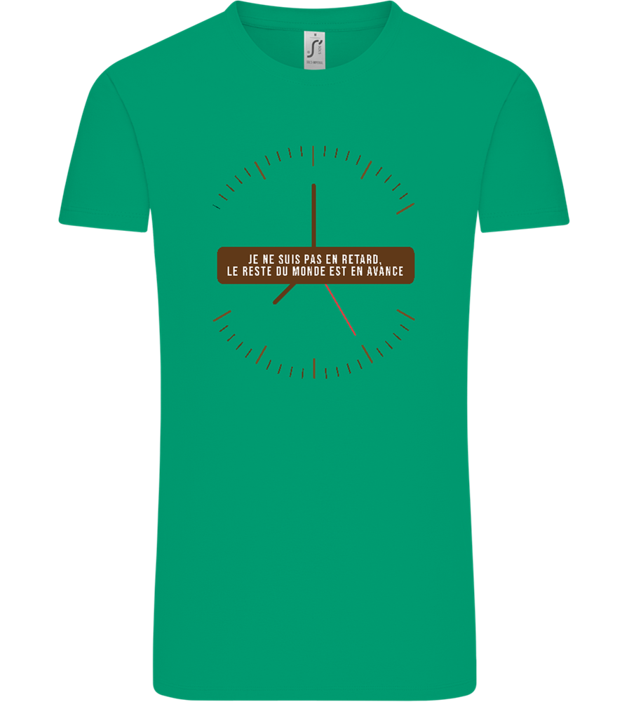 Never Late Design - Comfort Unisex T-Shirt_SPRING GREEN_front