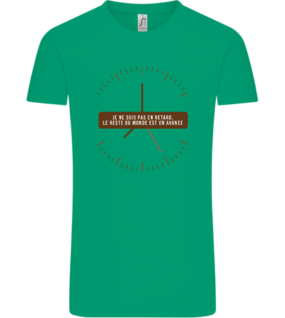 Never Late Design - Comfort Unisex T-Shirt_SPRING GREEN_front