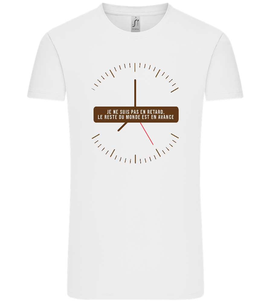 Never Late Design - Comfort Unisex T-Shirt_WHITE_front