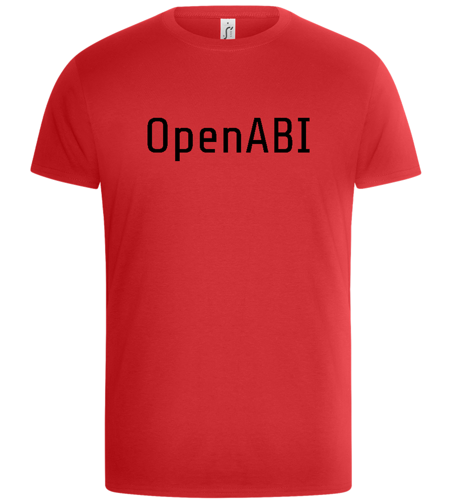 OpenABI Text Design - Basic Unisex T-Shirt_RED_front