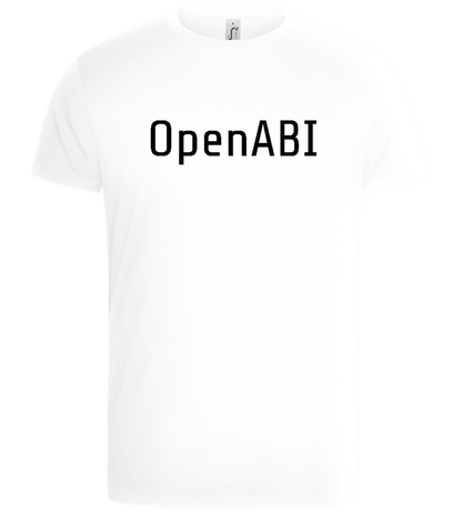 OpenABI Text Design - Basic Unisex T-Shirt_WHITE_front