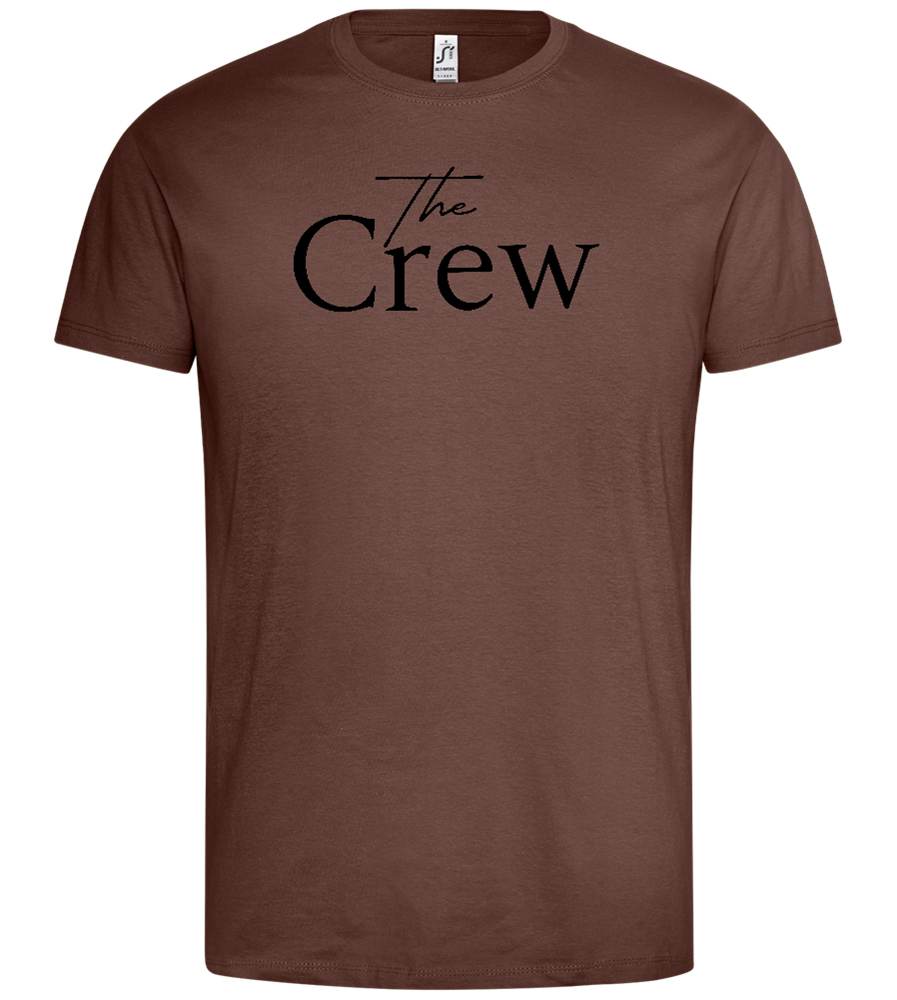 It's The Crew - Premium men's t-shirt_CHOCOLATE_front